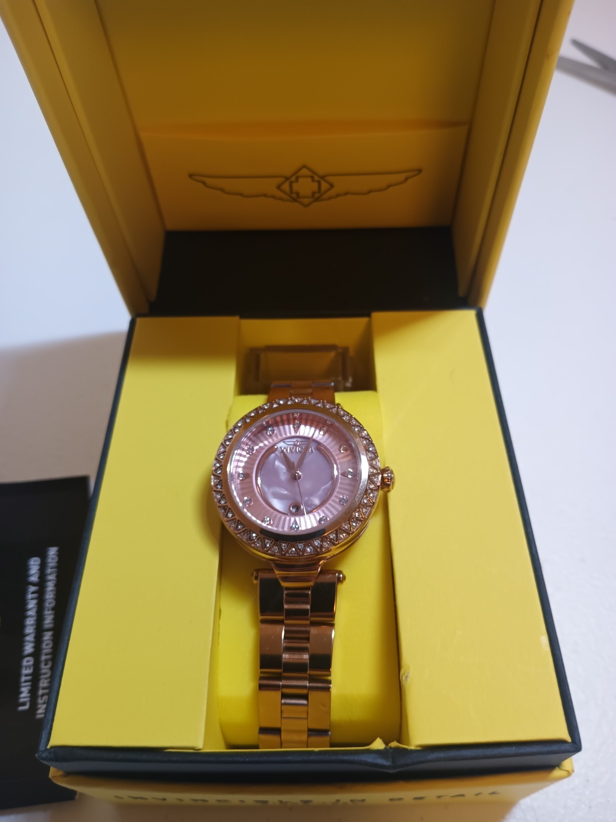 Invicta Women’s Watch Angel Collection Rose Colored Water Resistant #38099 Flame