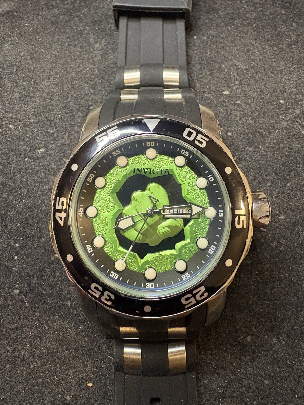 Invicta Marvel Hulk Watch 48mm Steel, Black (25706) Limited Edition 167/3000