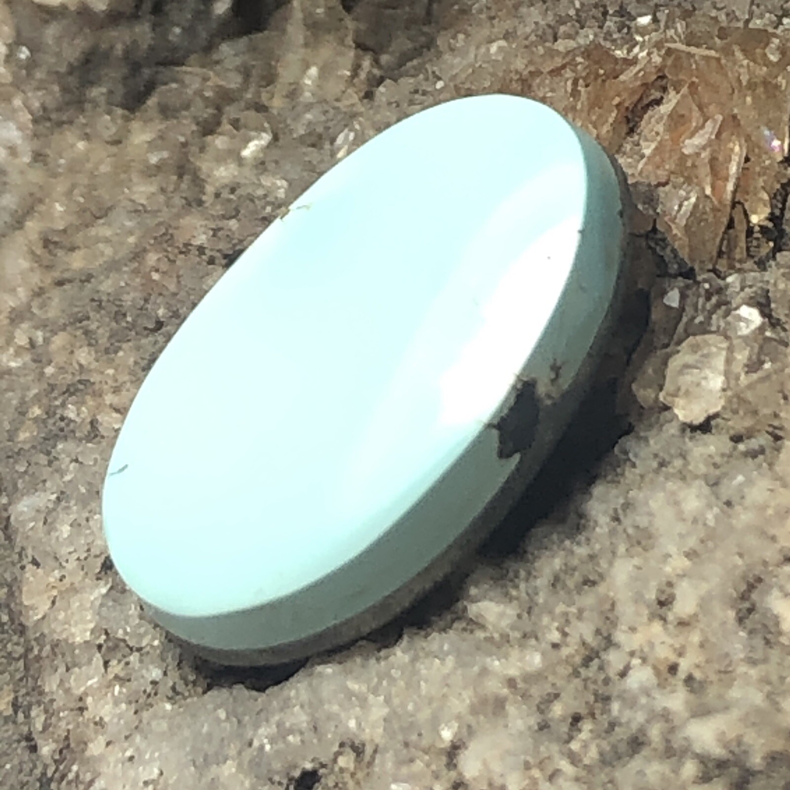 7.83 Ct Untreated, Backed Lone Mountain Turquoise Loose Gemstone Ring Cabochon