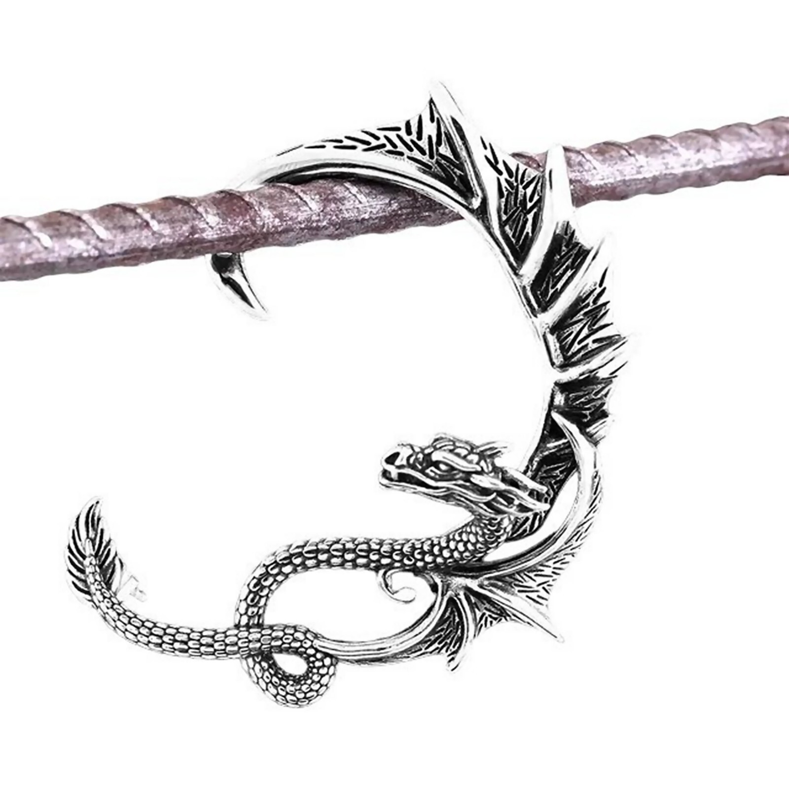 Wrap Around Dragon Post Earring 316L Stainless Steel Above Ear Crawler Climber