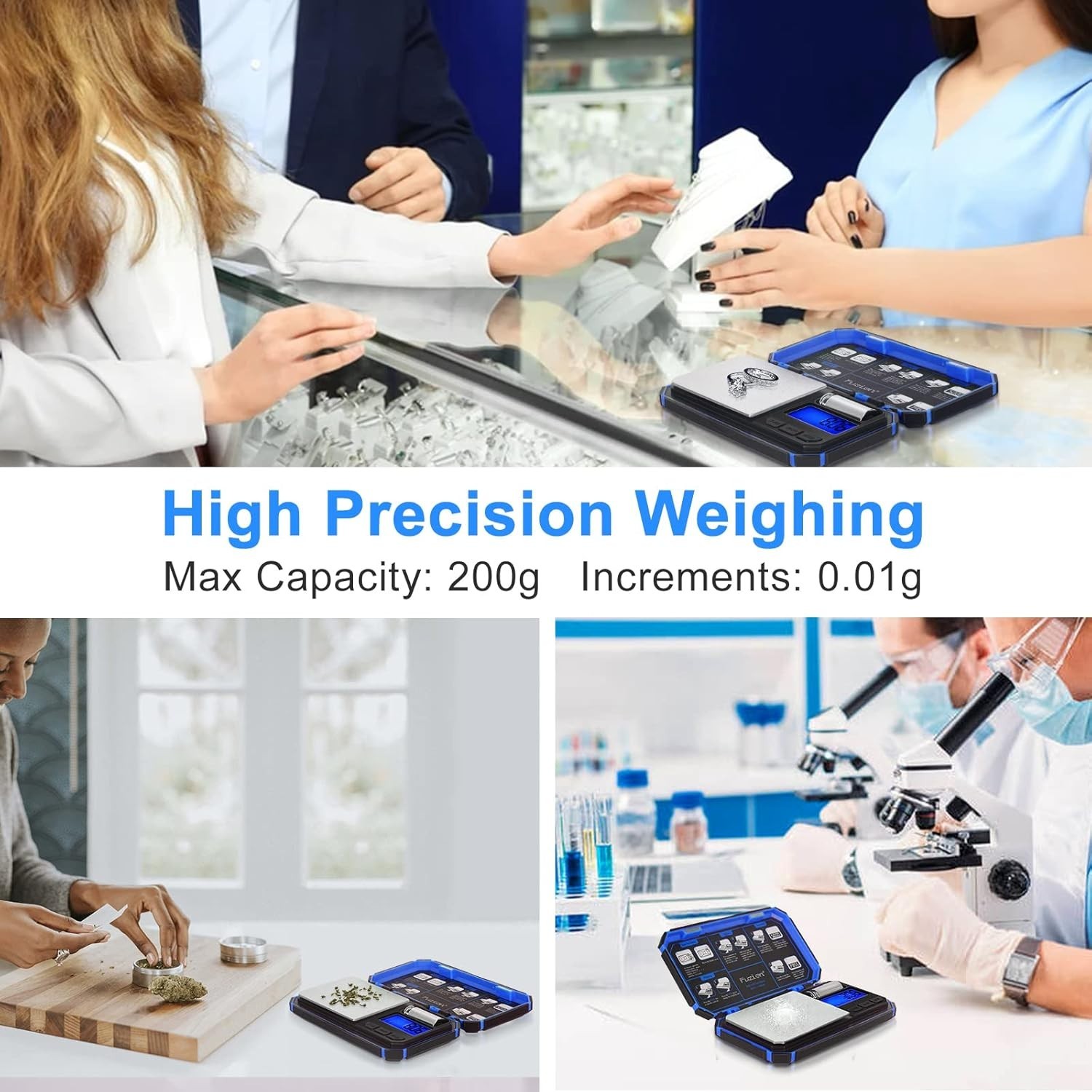Compact TU-X 200g Digital Pocket Scale with Backlit Display & TARE Function