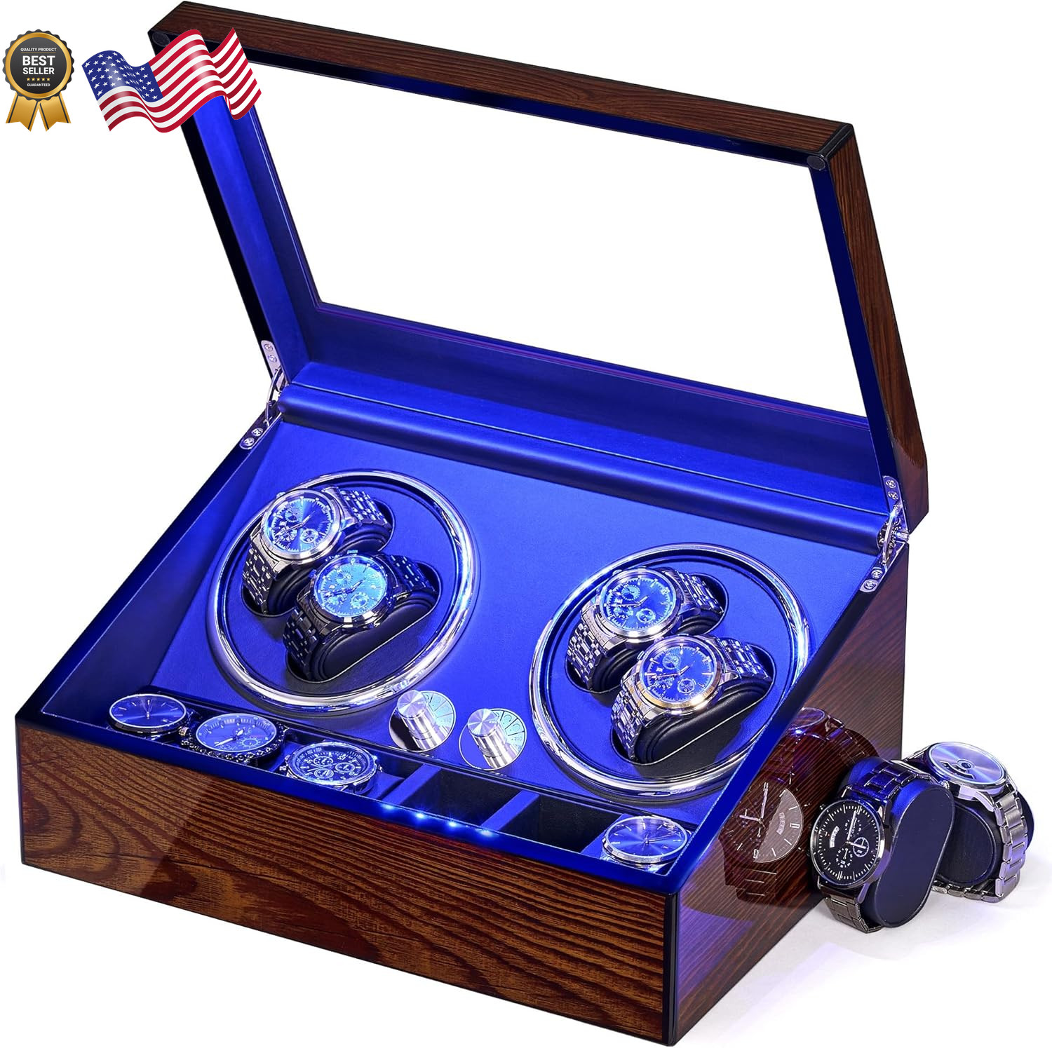 Watch Winders for Automatic Watches, Automatic Watch Winder Box Watch Spinner wi