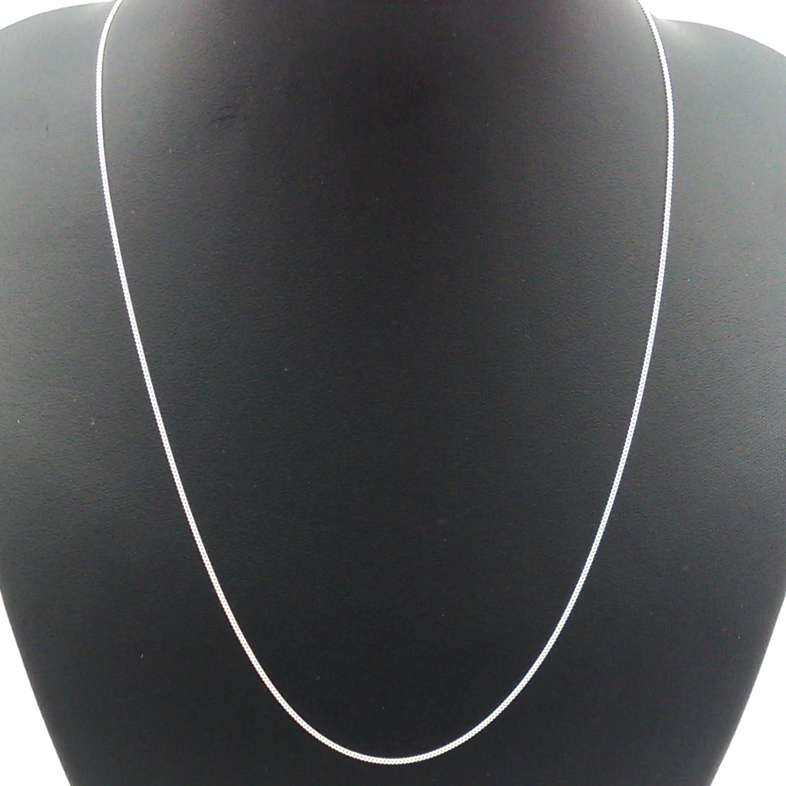 20 Inch/50cm Sterling Silver 1mm Open Curb Link Chain