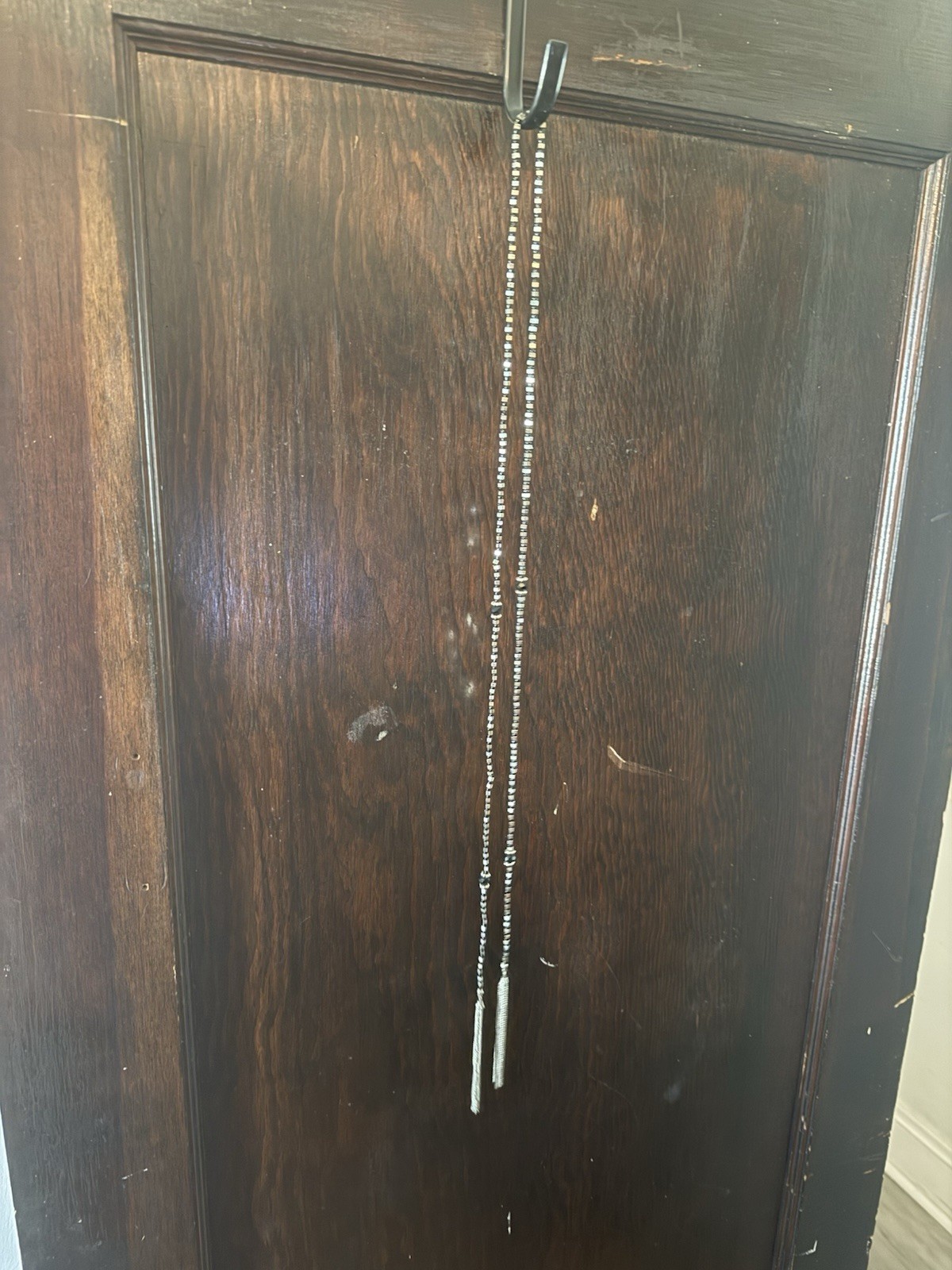 Beaded Wrap Necklace Black And Silver