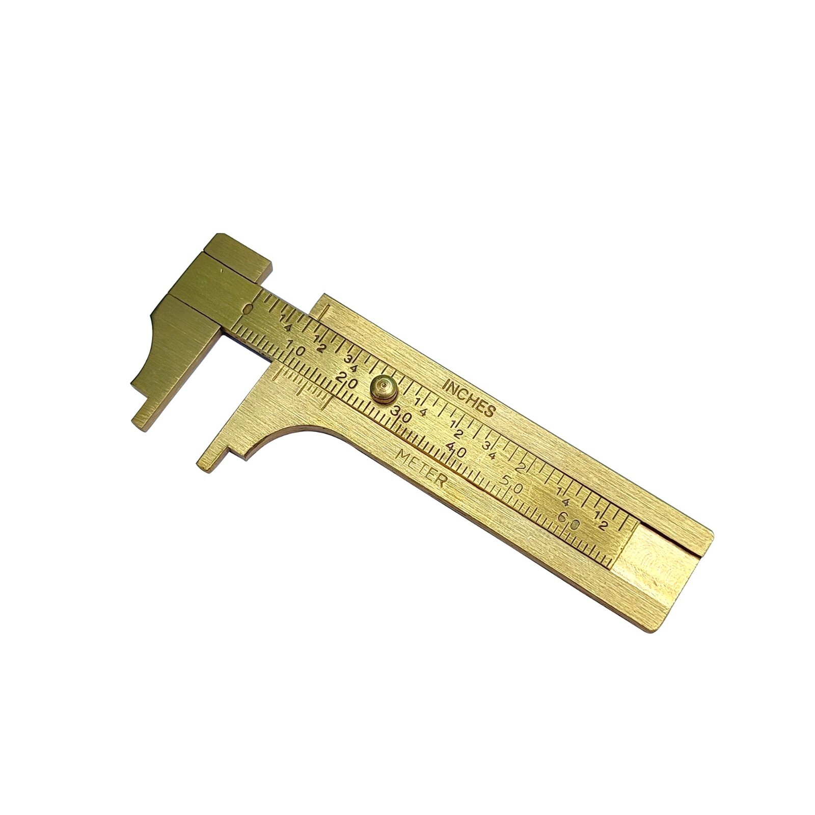 2.1/2″ Solid Brass Vernier Gauge – Pocket Caliper Vernier-Inch & MM Jewelry Tool