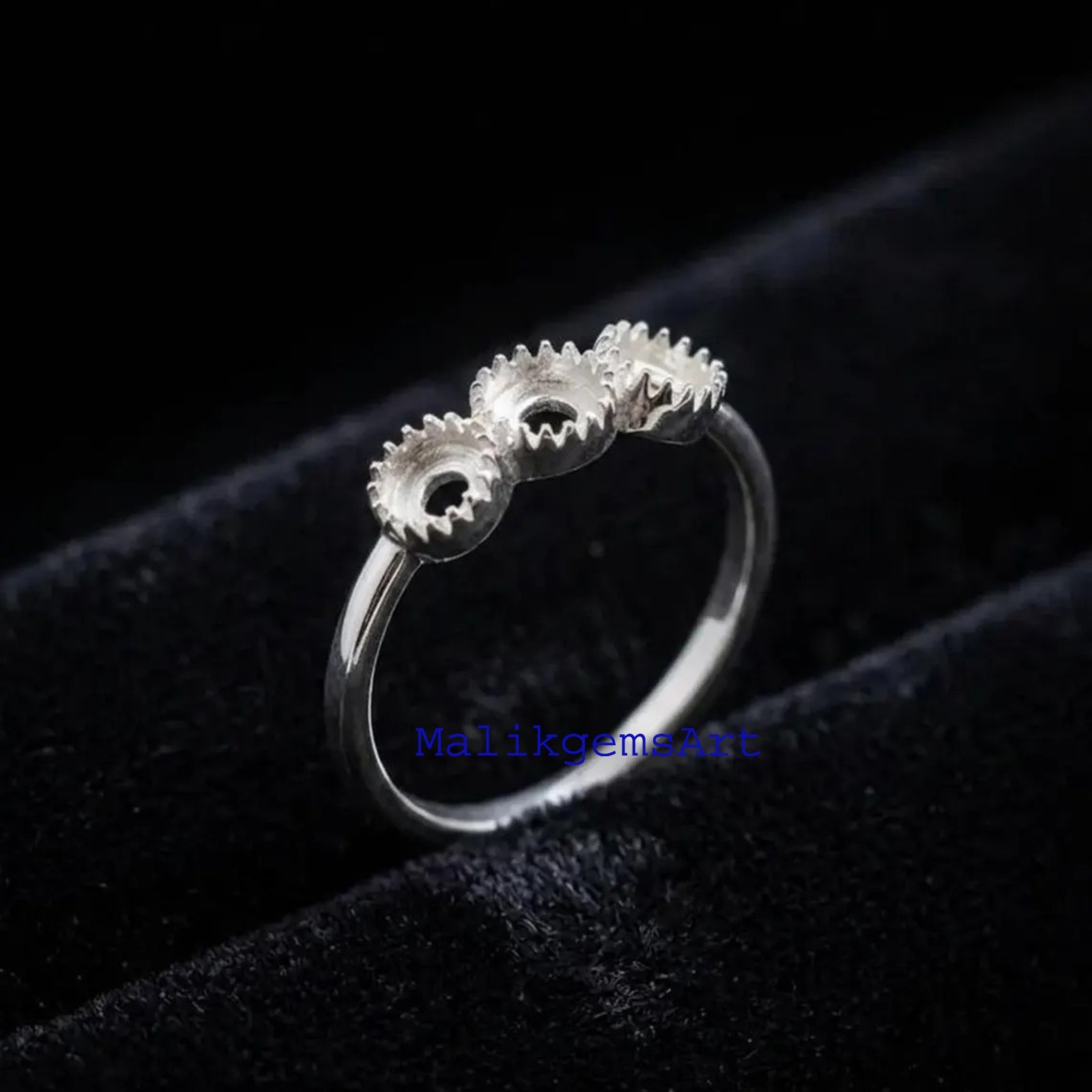 4X4 MM Round Cut Stone Semi Mount Ring 925 Sterling Silver Setting Blank Ring #5