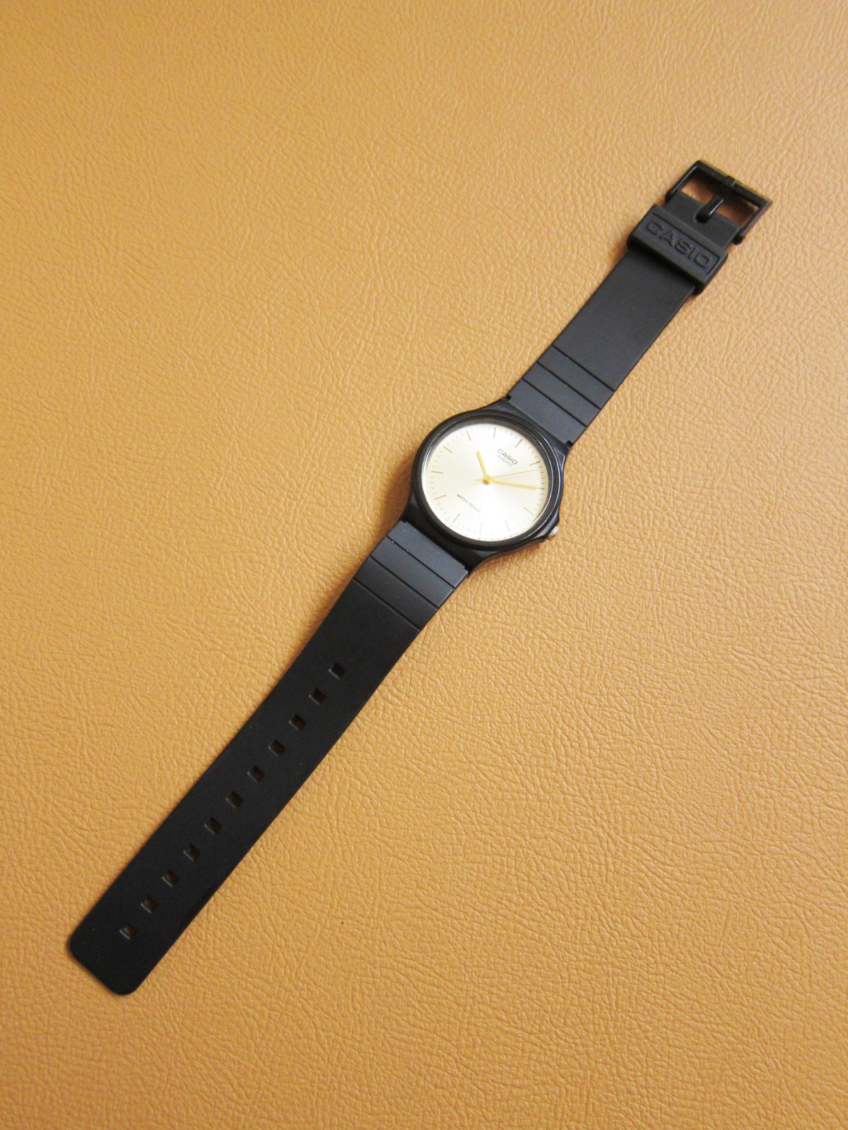 CASIO MQ-24 Unisex Quartz Watch w/ Champagne Dial
