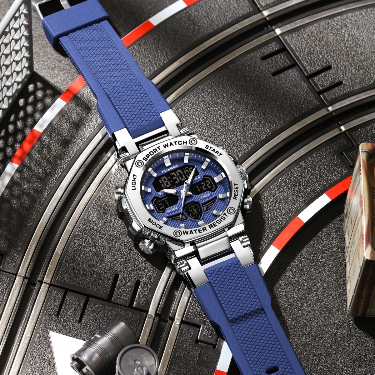 LIGE Men Sport Diver Big Watch Quartz Digital Waterproof Luminous Boy Wristwatch