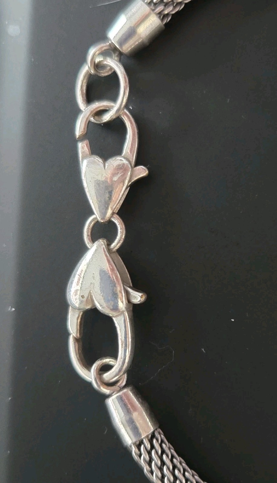 Brighton Slide Charm Bracelet Mesh Chain Initials Mom Grandmother Silver Tone