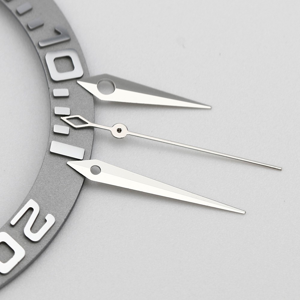 Polished Watch Hands Set 10 14 15mm Dauphine Style for NH35 NH36 NH38 Movement