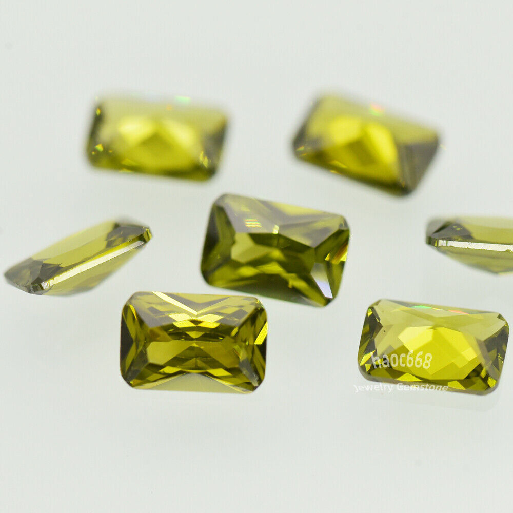 5A Multicolored 4x6mm-10x12mm Synthetic Octangle Loose Cubic Zirconia stone