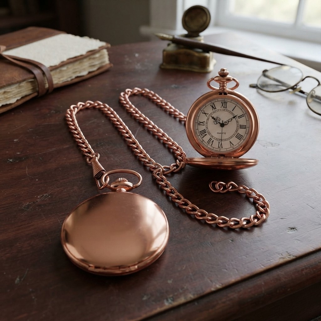 Vintage Style Pocket Watch with 37cm Chain – Ideal for Christmas & Fathers Day