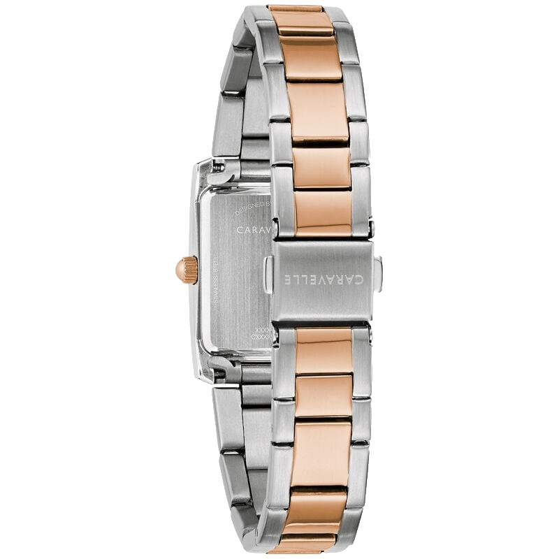 CARAVELLE BY BULOVA 45L187 ROSE GOLD DIAL & BRACELET QUARTZ 21MM WOMENS WATCH