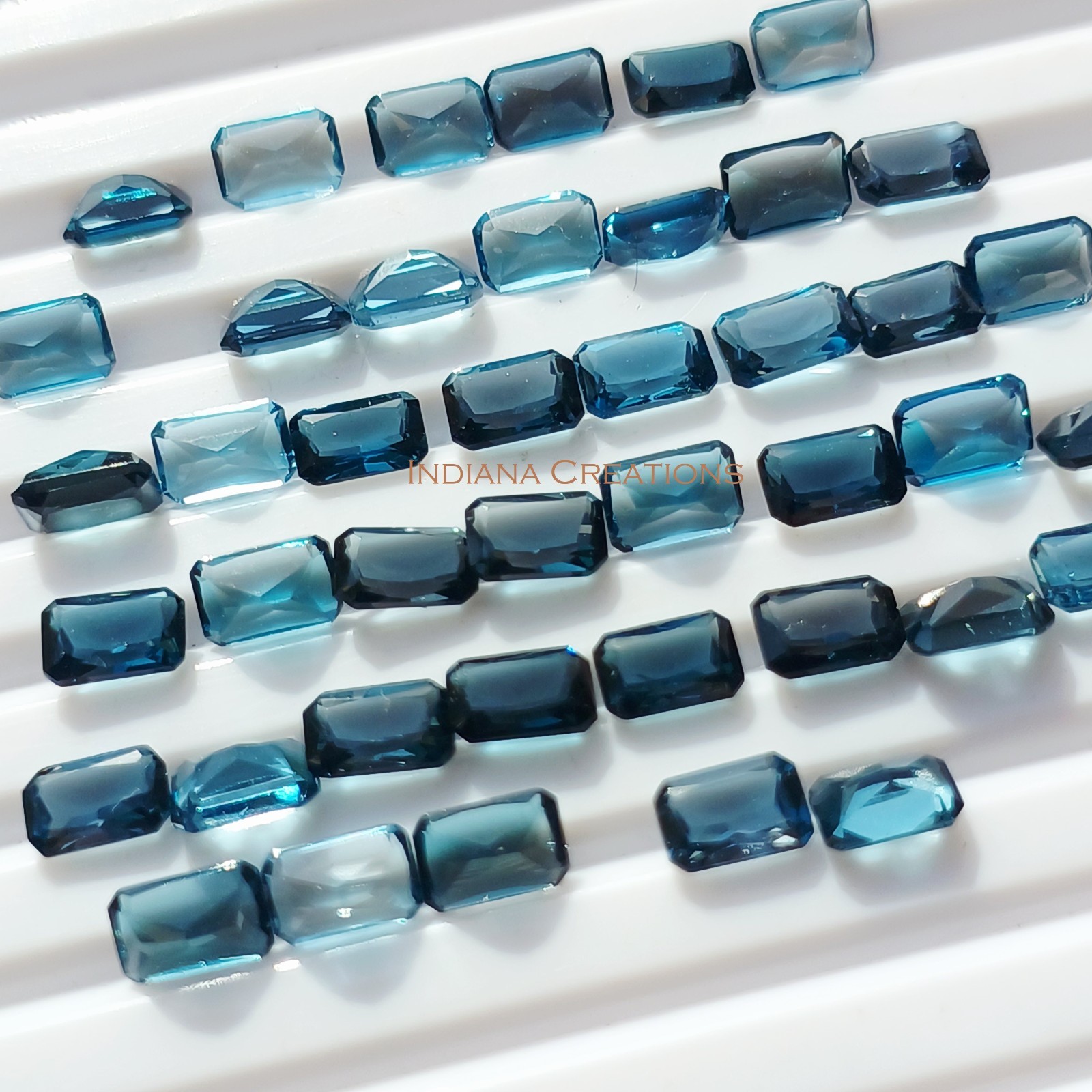 Natural London Blue Topaz Octagon Faceted Cut 3x5mm To 8x10mm Loose Gemstone