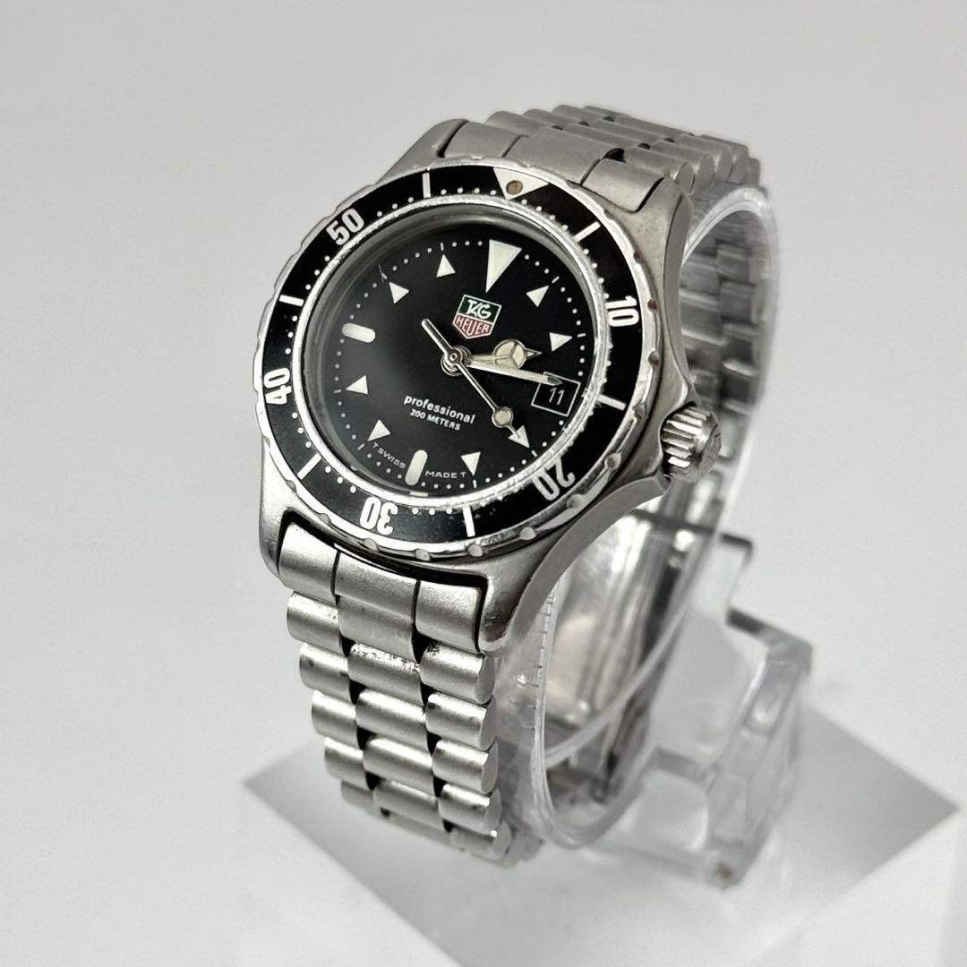 Tag Heuer 973008 Quartz Diver Black Dial Wrist 15cm 5.9in-16.5cm 6.5in Working