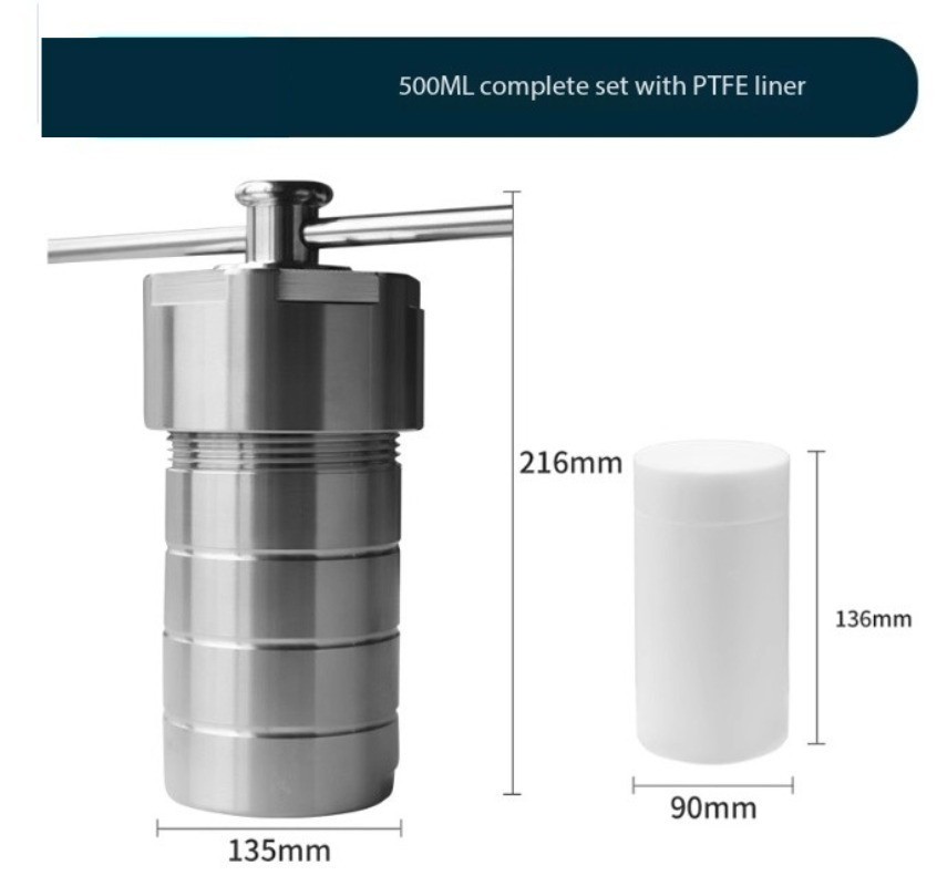 Hydrothermal Synthesis Reactor with PTFE-Lined High-Pressure Digestion Vessel