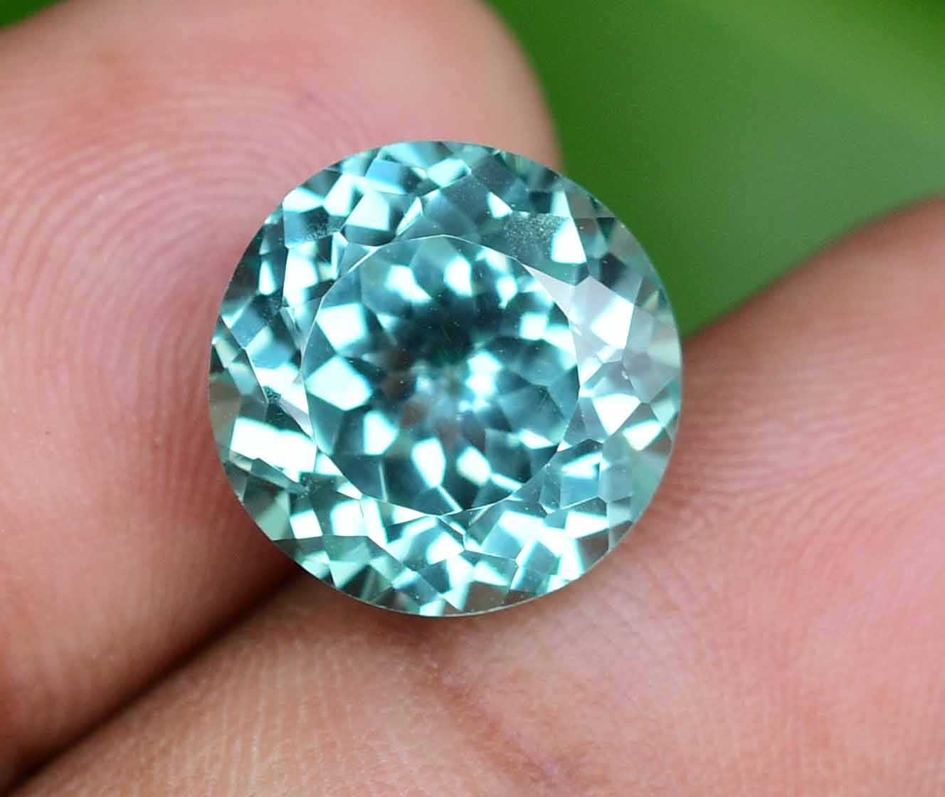 Natural Serendibite 9.00 Ct Green Bluish Unheated Certified Round Loose Gemstone