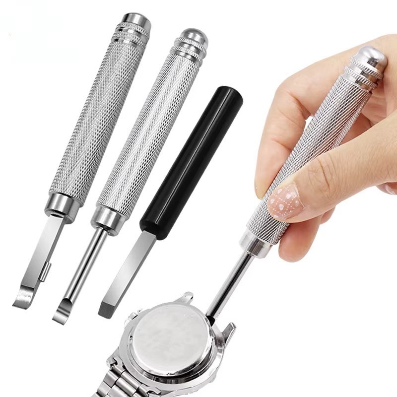 Stainless Steel Watch Back Cover Opener Tool Battery Removal Repair Kit FREE EXP