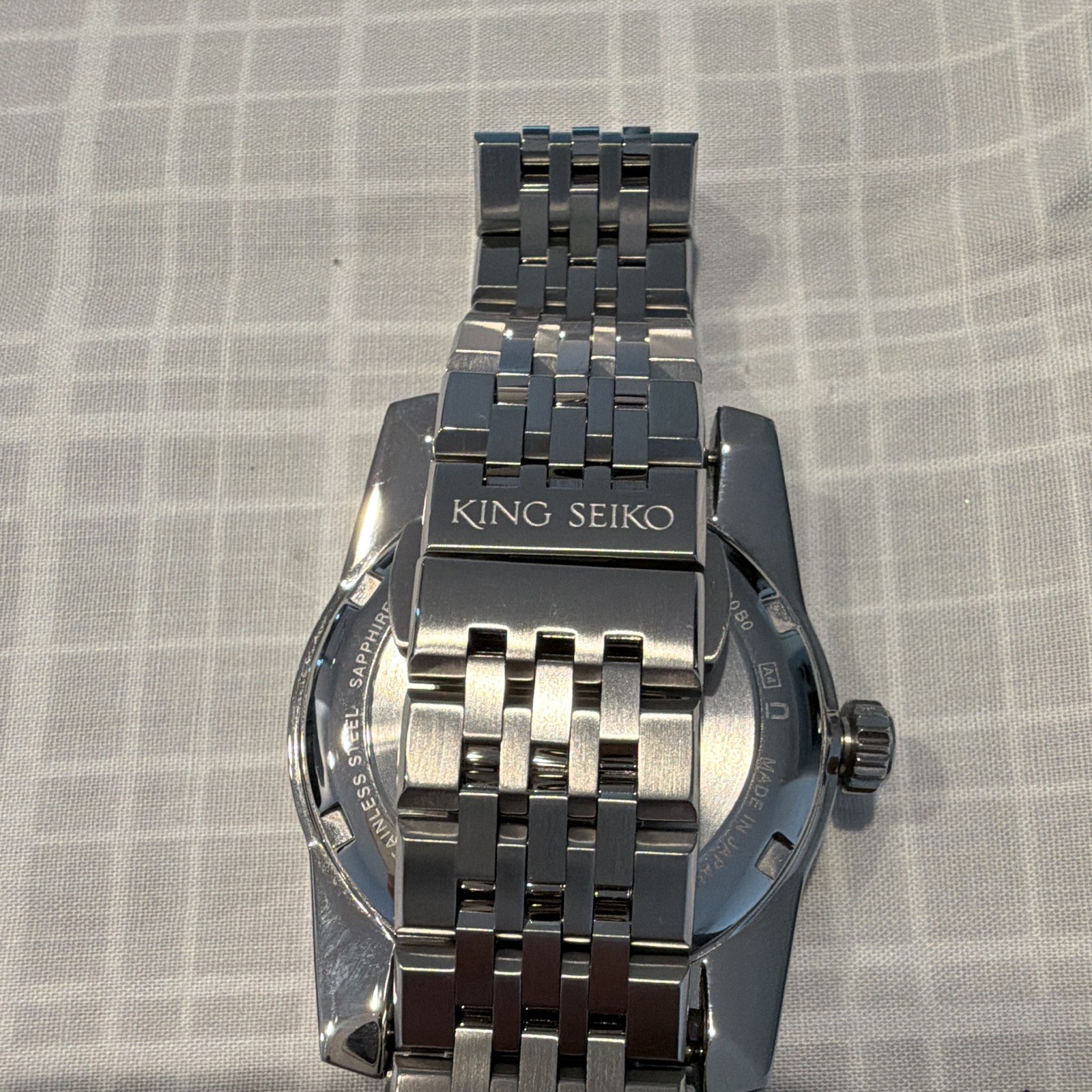 Seiko King Seiko Blue Sunburst Denim Dial Auto Date 38mm Steel, Box & Papers