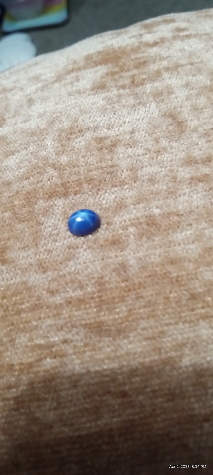 1.35ct Blue Star Sapphire 6 Rays GGIJ Certificate Oval Cabachon Diffused