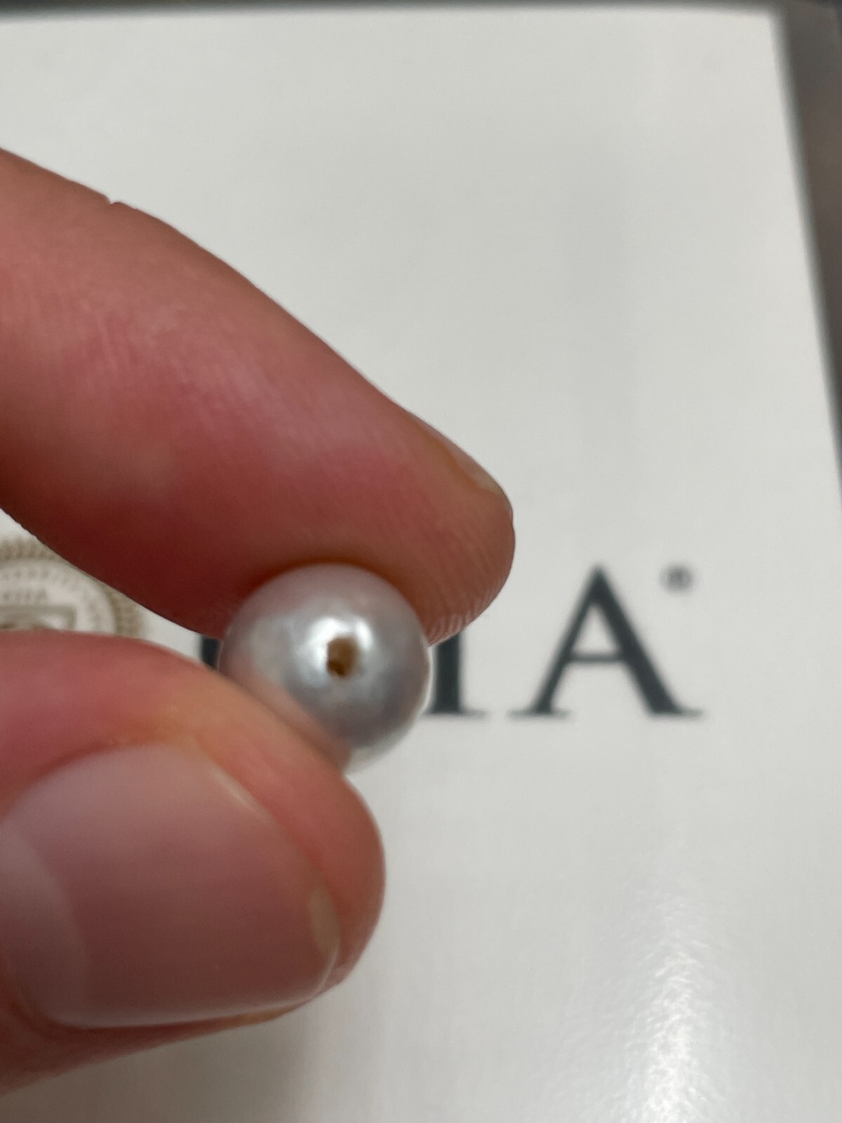 6.53 ct GIA Certified 9.80 mm Cultured Saltwater Pearl Pinctada Species. LP9