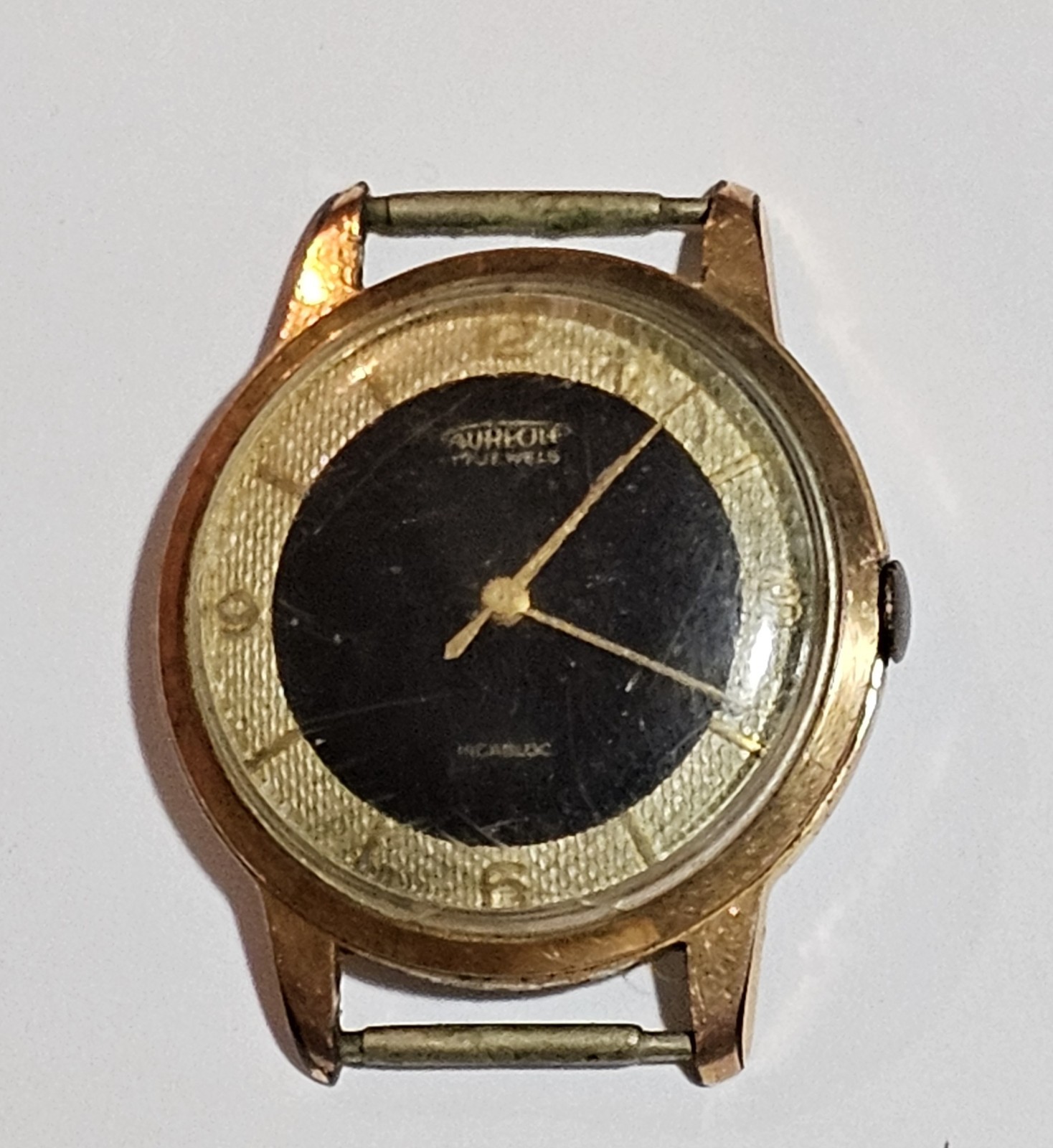 Aureole Swiss Watch 17 Jewels Mens Watch 10k GF Winder Runing