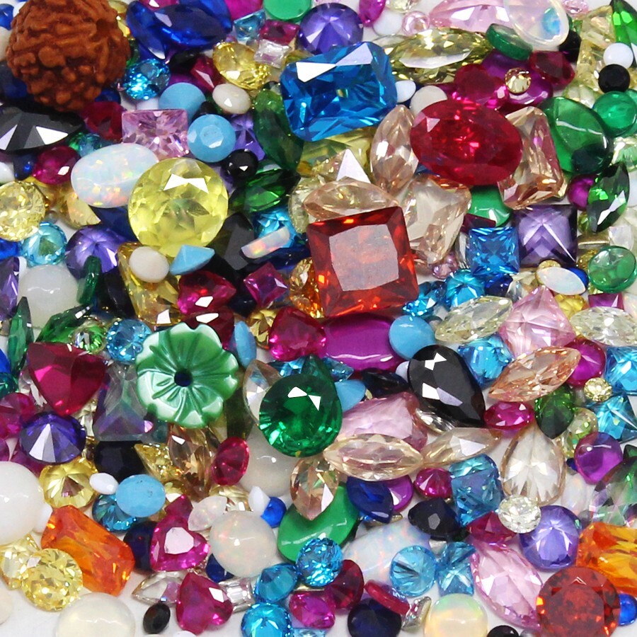 Natural Burma Ruby Emerald Tanzanite Tourmaline Citrine Opal 29 Pc Lot Gems B526