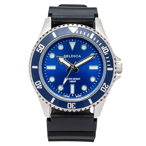 CREPHA SD-AM338-BLS Quiet Exam Watch Blue Dial 100M Quartz Japan New