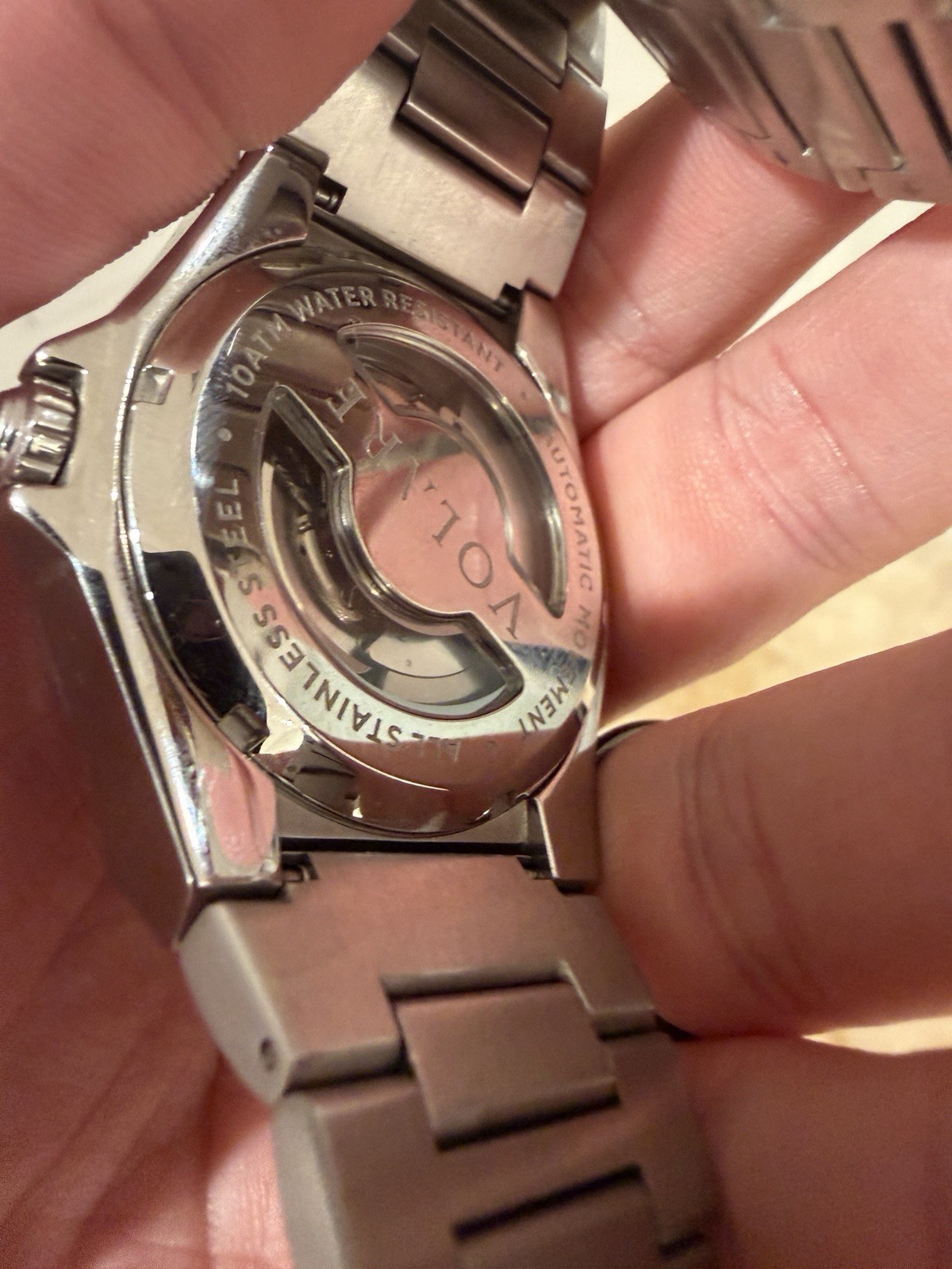 Volare Men’s Automatic Watch Silver Dial with Silver Bracelet 43mm Running
