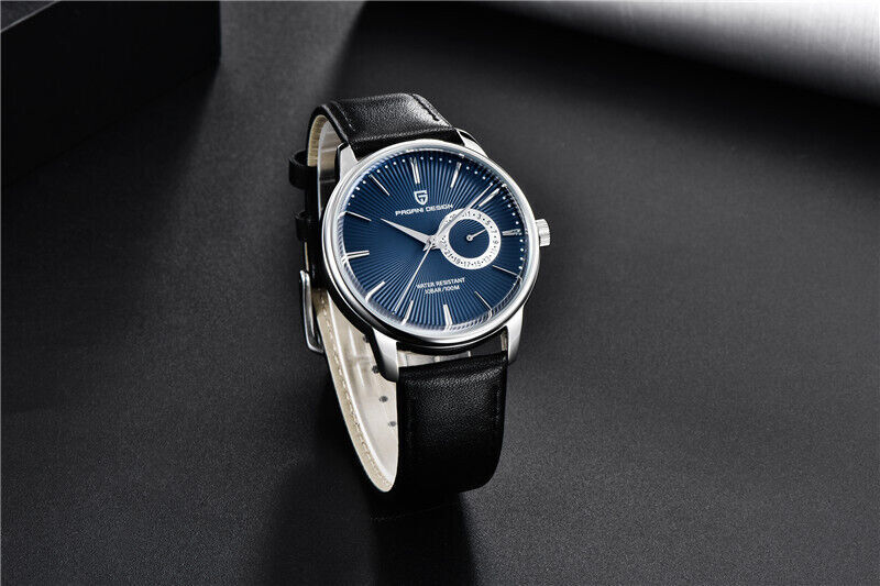 PAGANI DESIGN Men’s Military Watches Business Quartz Wristwatch Leather Strap