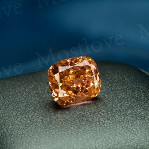 65 Ct GIE Certified Natural Brown Zircon Cambodian Cushion Cut Loose Gemstone