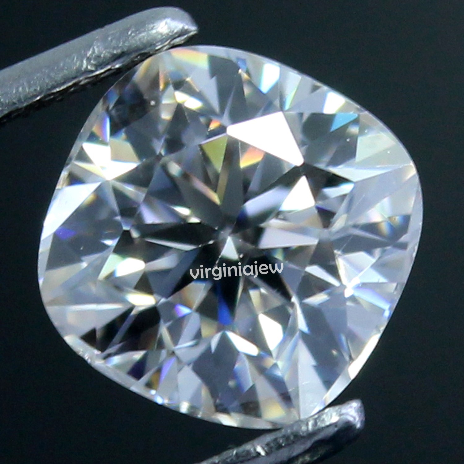 Natural 1.80 Ct D Color VVS1 Clarity Excellent Cut 7.00 MM Cushion White Diamond