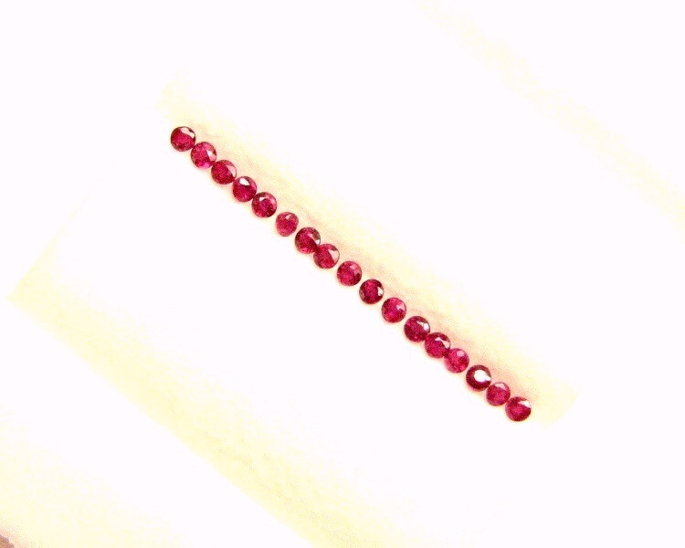 Round Regular cut Pigeon Blood Ruby 2.29 Cts Tol, 75 Pcs Lot 1.6 MM Calibrated