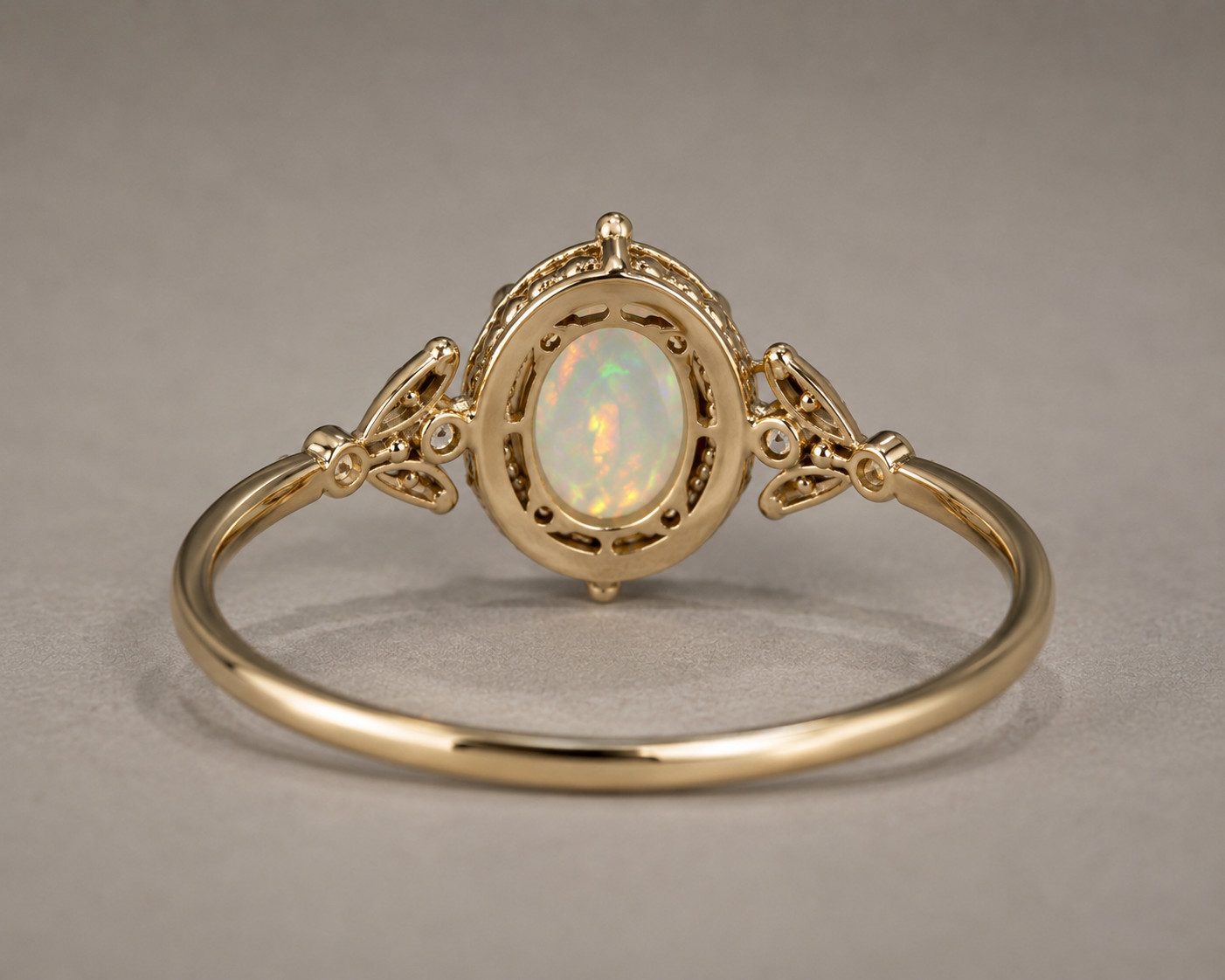 Natural Opal Ring Oval Opal Silver Ring Handmade Gift for Women