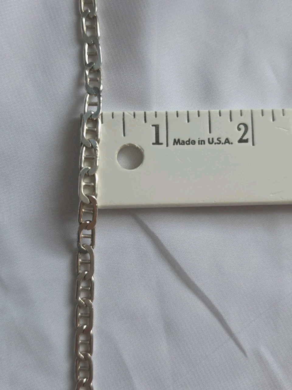 Sterling Italy 925 Mariner Link Bracelet 8in 5mm