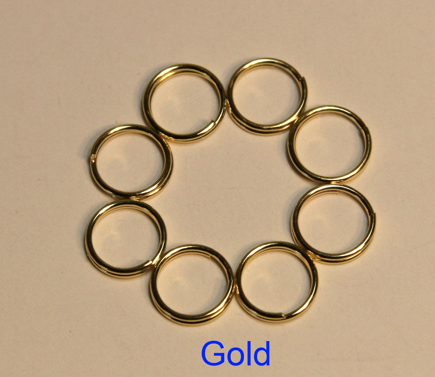 5mm,6mm,7mm,8mm Split Ring DOUBLE connector 6 Colors