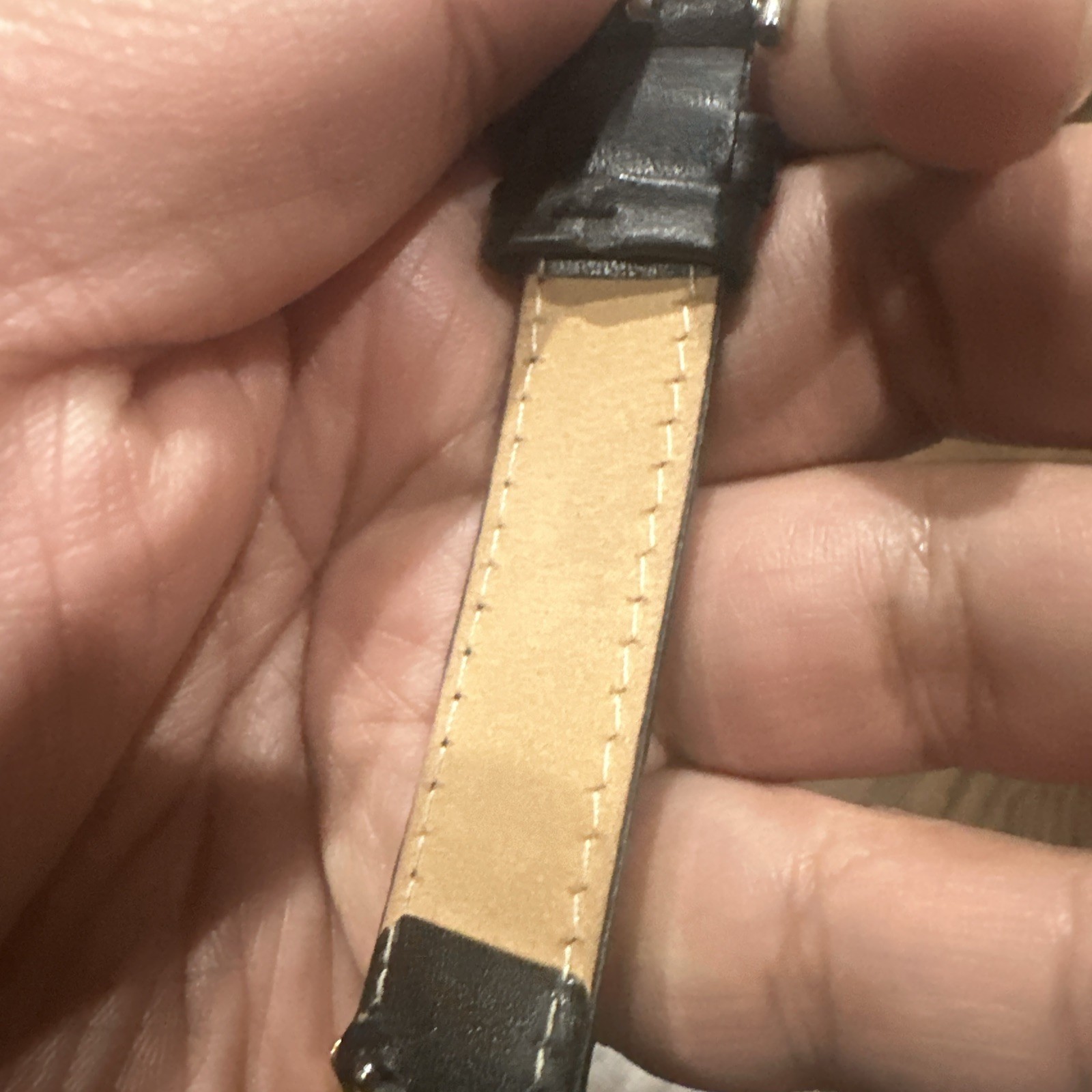 Works Jacques Edho Paris Diamond Quartz Mens watch 18K Gold Plate Black Leather