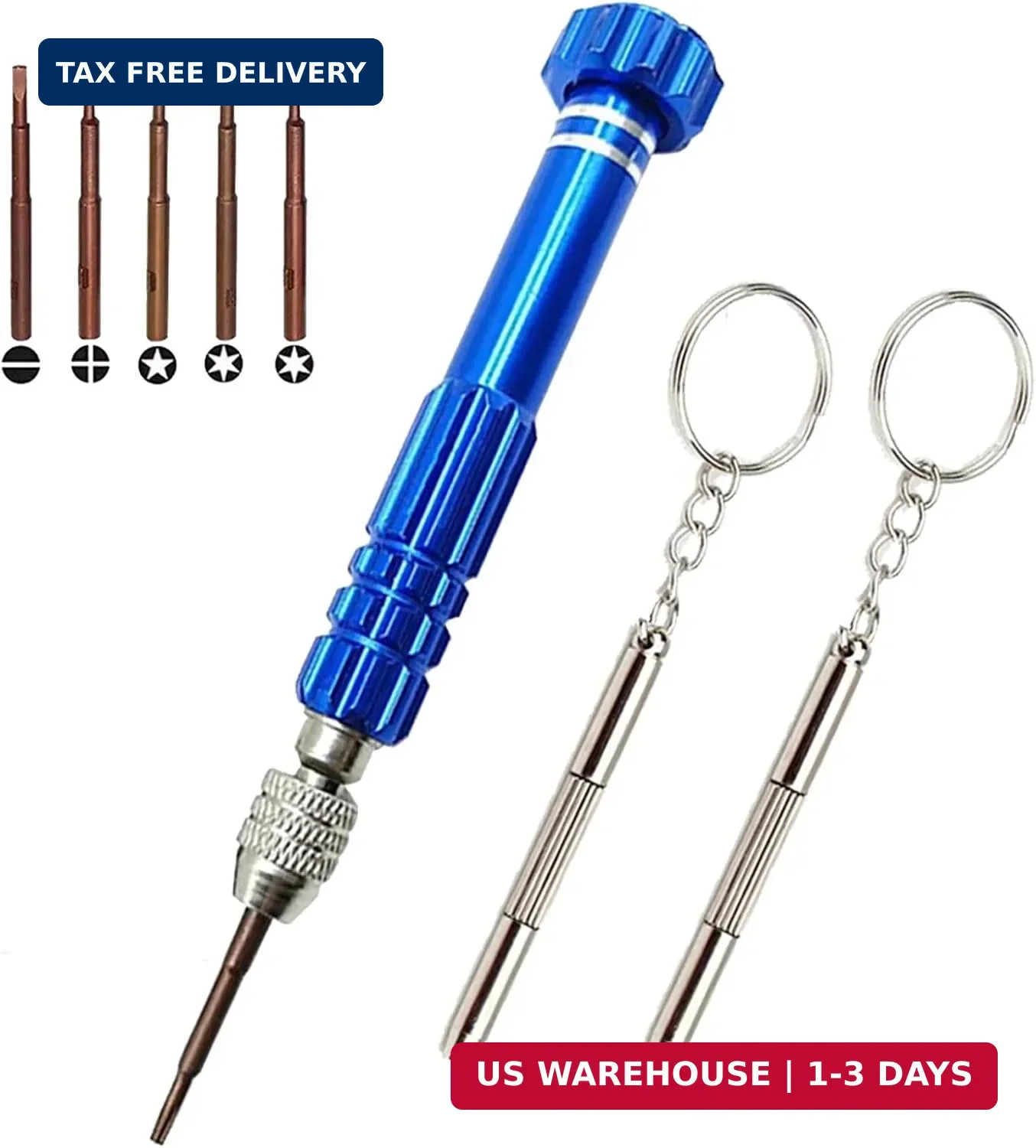 Eyeglass Repair Kit, 5-in-1 Multifunctional Precision Screwdriver Set (torxT5~T6