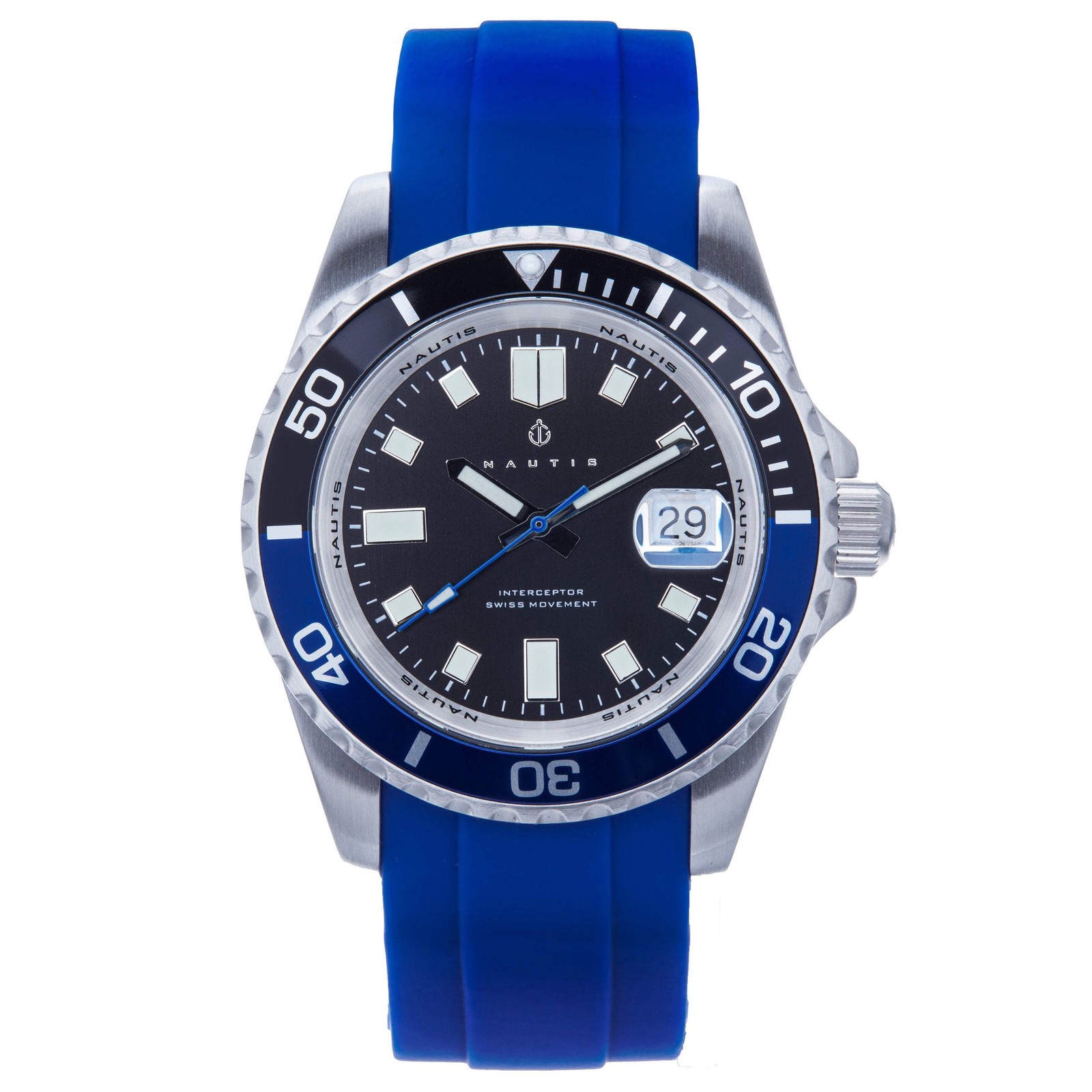 Interceptor Navy | Black Dial Wristwatch 19161G-D