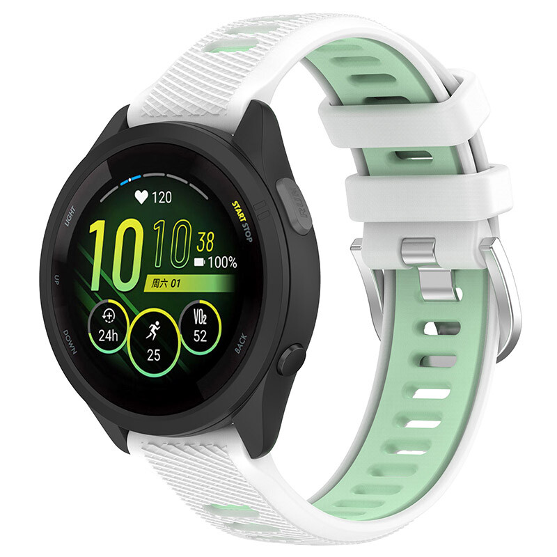 18/22MM Sport Silicone Strap Watch Band For Garmin Forerunner 265/265S Venu 2/2S