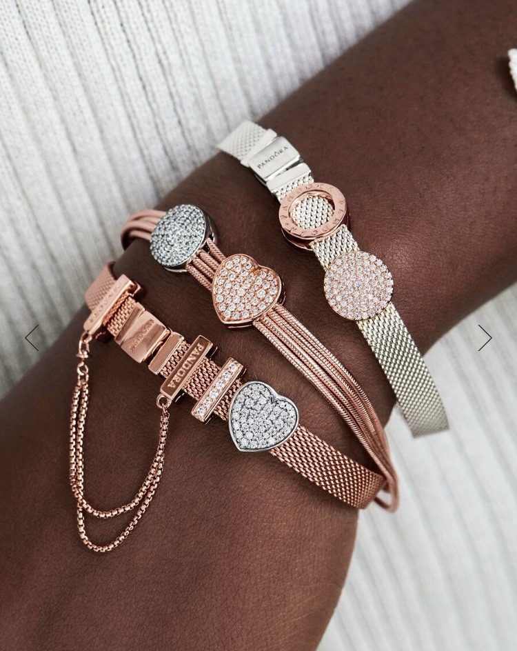 Pandora Rose Gold Reflexions Multi Snake Chain Bracelet Various Size NEW