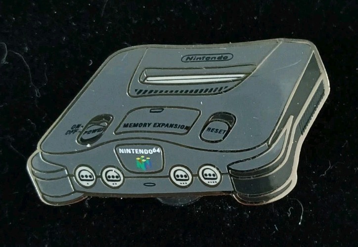 Nintendo 64 Console CUSTOM ENAMEL PIN Grey 90s Video Game Retro Gaming