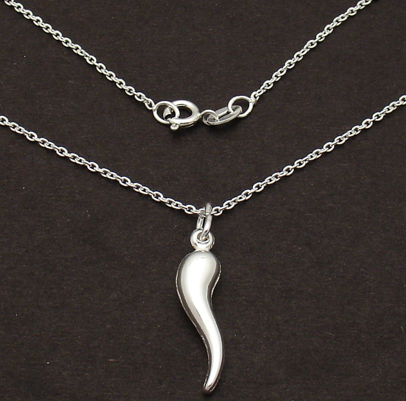 Ladies Womens 925 Sterling Silver Italian Horn Cable Chain Necklace ALL LENGTHS!