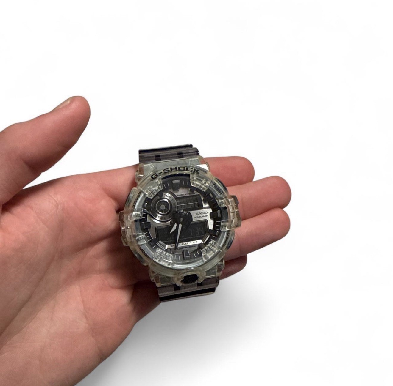 Casio G-Shock GA700SK Semi-Transparent Gray/Clear Resin Watch