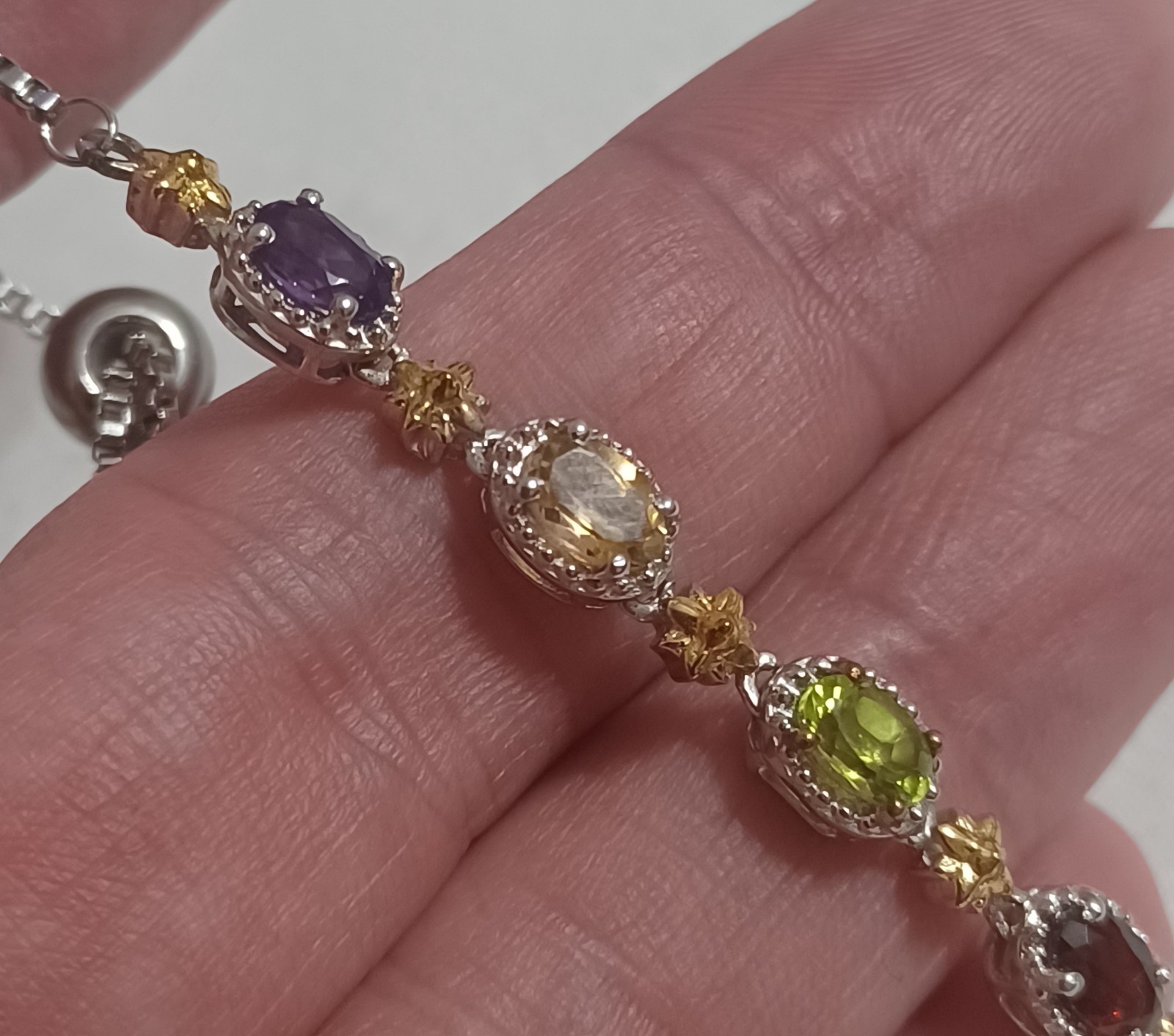 Beautiful STS Sterling Silver & Gemstone Necklace, +Gemstone STS KARIS Bracelet