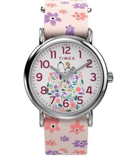 Timex X Peanut Floral 38mm Ladies Watch Fabric Strap TW2W33200