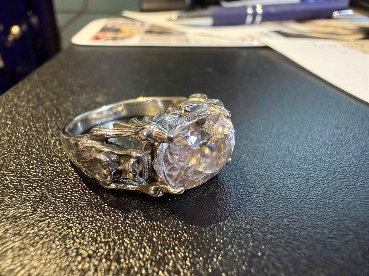 6.42 CT LIGHT PINK KUNZITE .925 STERLING SILVER MENS DRAGON RING SIZE 9.5, 7.8GR