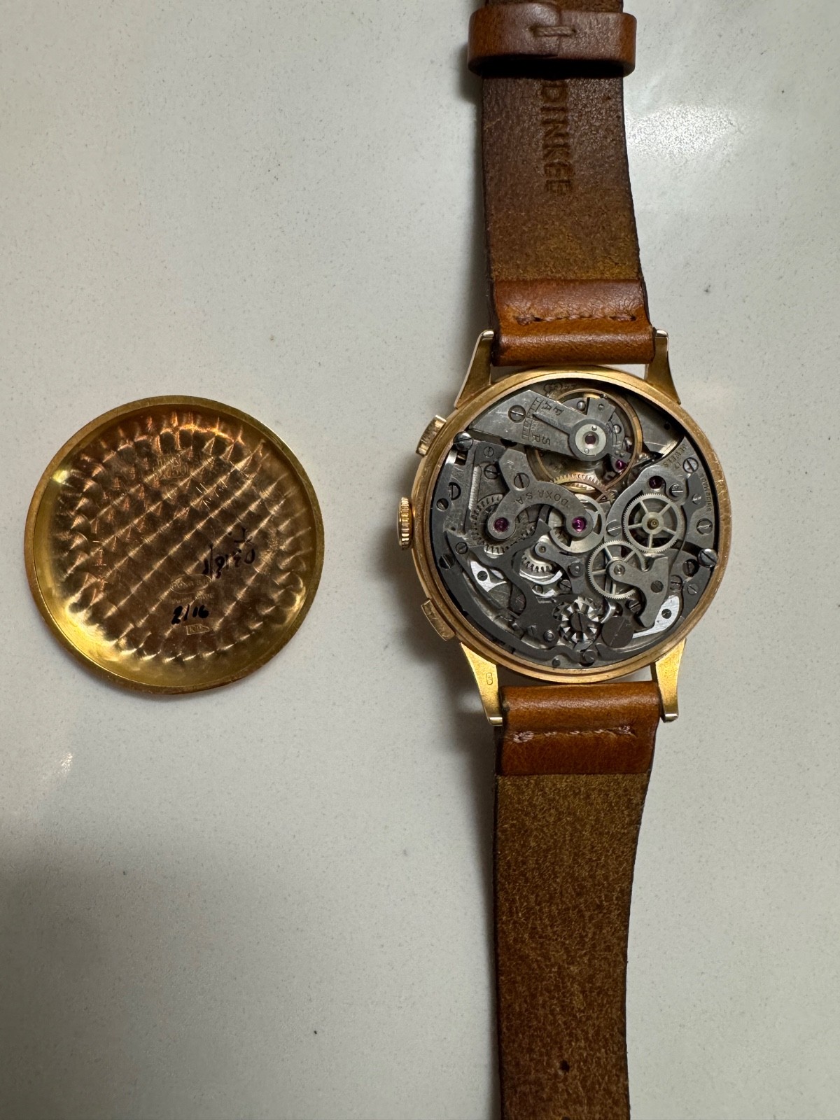 Doxa 18k Gold Chronograph – Valjoux 22 Movement – Vintage Swiss Watch – 1940/50s