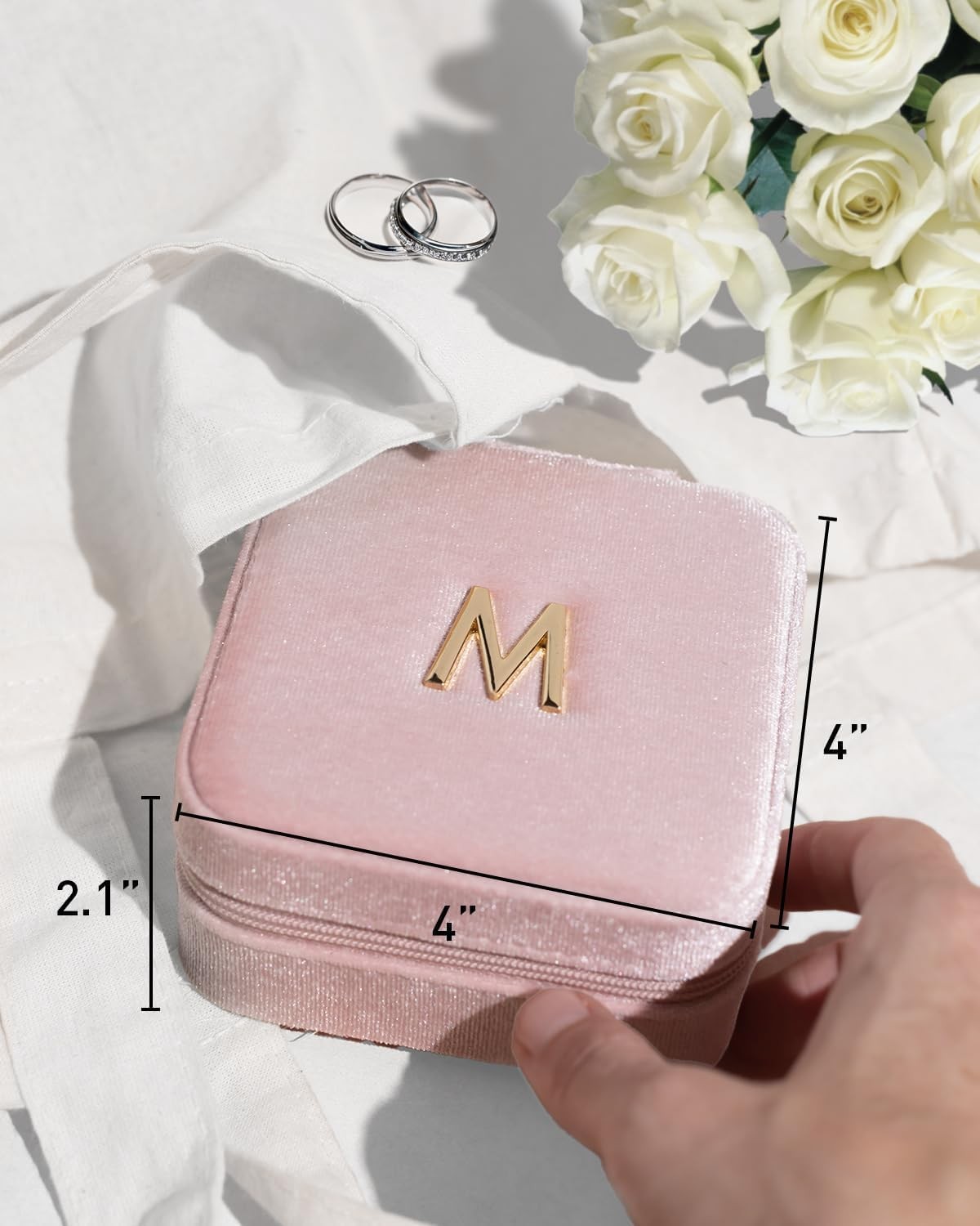 Mother’s Day gift, jewelry box, girls and women, travel essentials, pink