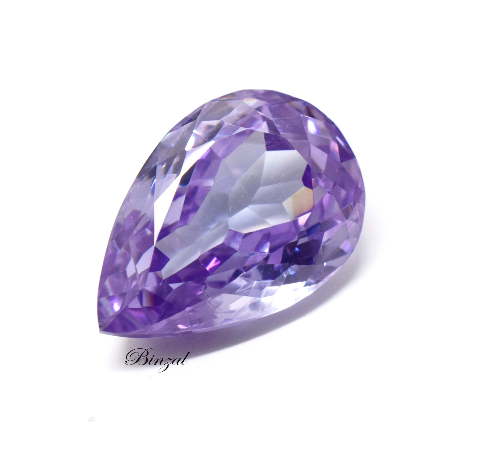 124Ct Color Change Alexandrite Pear Cut 32x22x13mm Purple to Blue Loose Gemstone